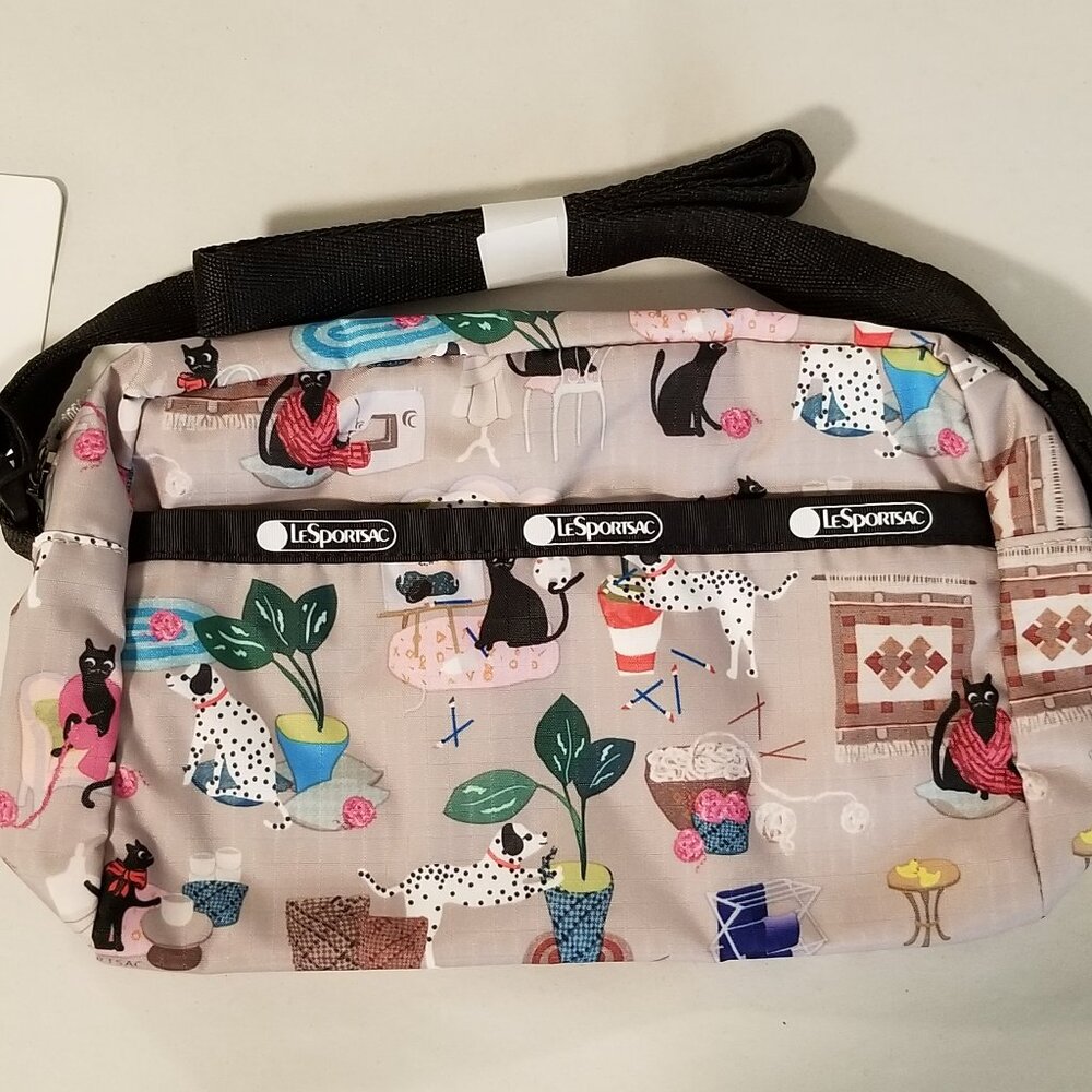 LeSportsac Purse - Daniella Crossbody Bag - Crafty Pets - NWT - Rare